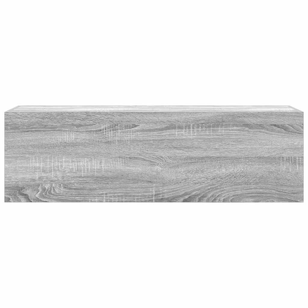 væghængt badeværelsesskab 100x25x30 cm konstrueret træ