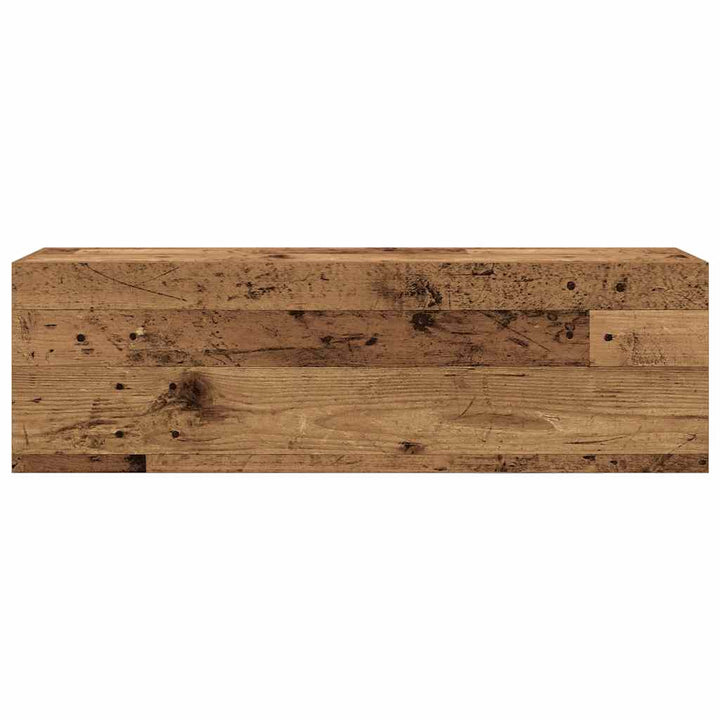 væghængt badeværelsesskab 100x25x30 cm konstrueret træ