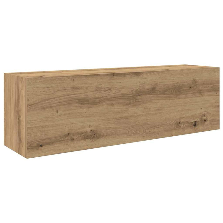 væghængt badeværelsesskab 100x25x30 cm konstrueret træ kunsteg