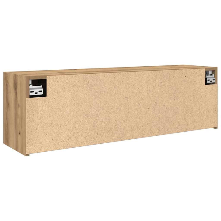 væghængt badeværelsesskab 100x25x30 cm konstrueret træ kunsteg