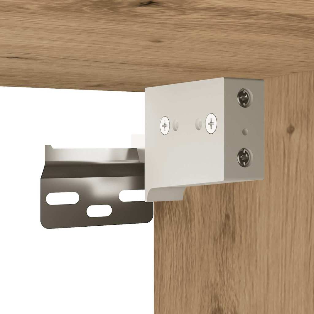 væghængt badeværelsesskab 100x25x30 cm konstrueret træ kunsteg