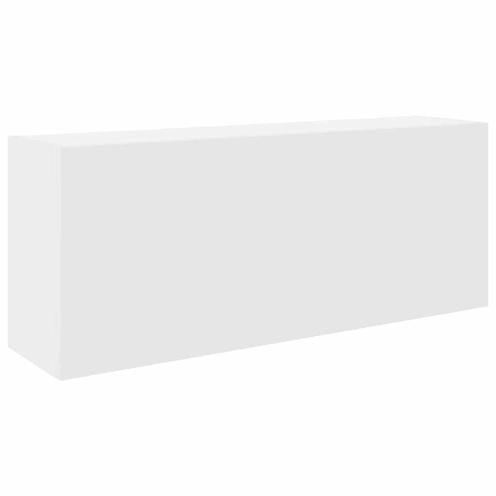 væghængt badeværelsesskab 100x25x40 cm konstrueret træ hvid