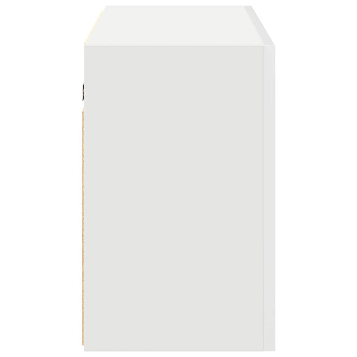 væghængt badeværelsesskab 100x25x40 cm konstrueret træ hvid