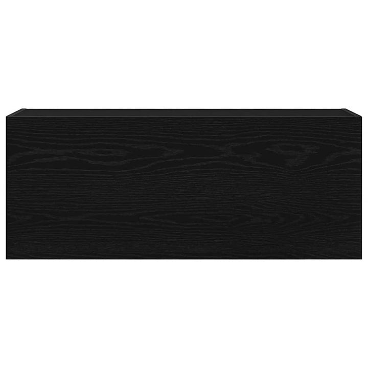 væghængt badeværelsesskab 100x25x40 cm konstrueret træ sort