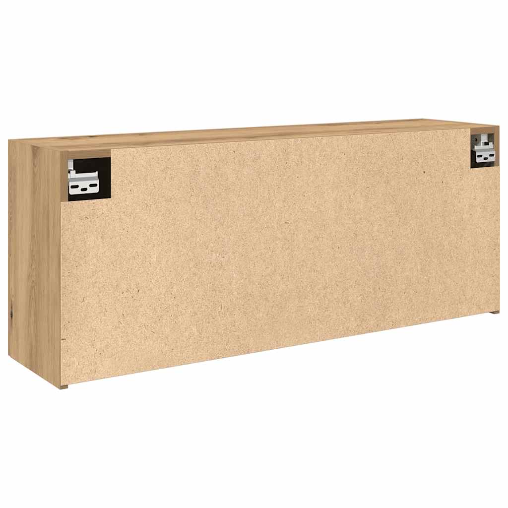 væghængt badeværelsesskab 100x25x40 cm konstrueret træ kunsteg