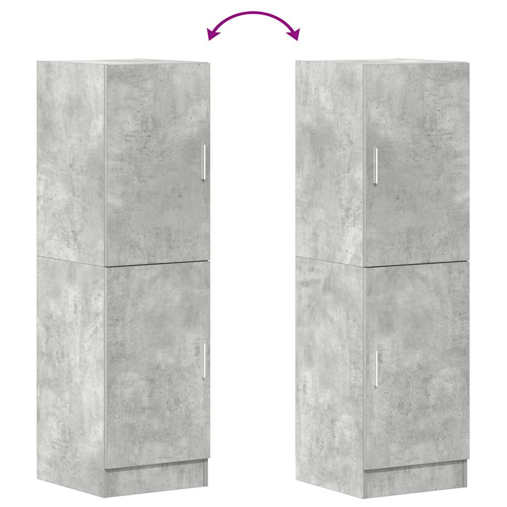 køkkenskab 38x41,5x131,5 cm konstrueret træ betongrå
