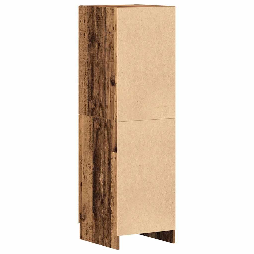 køkkenskab 38x41,5x131,5 cm konstrueret træ antikt træ