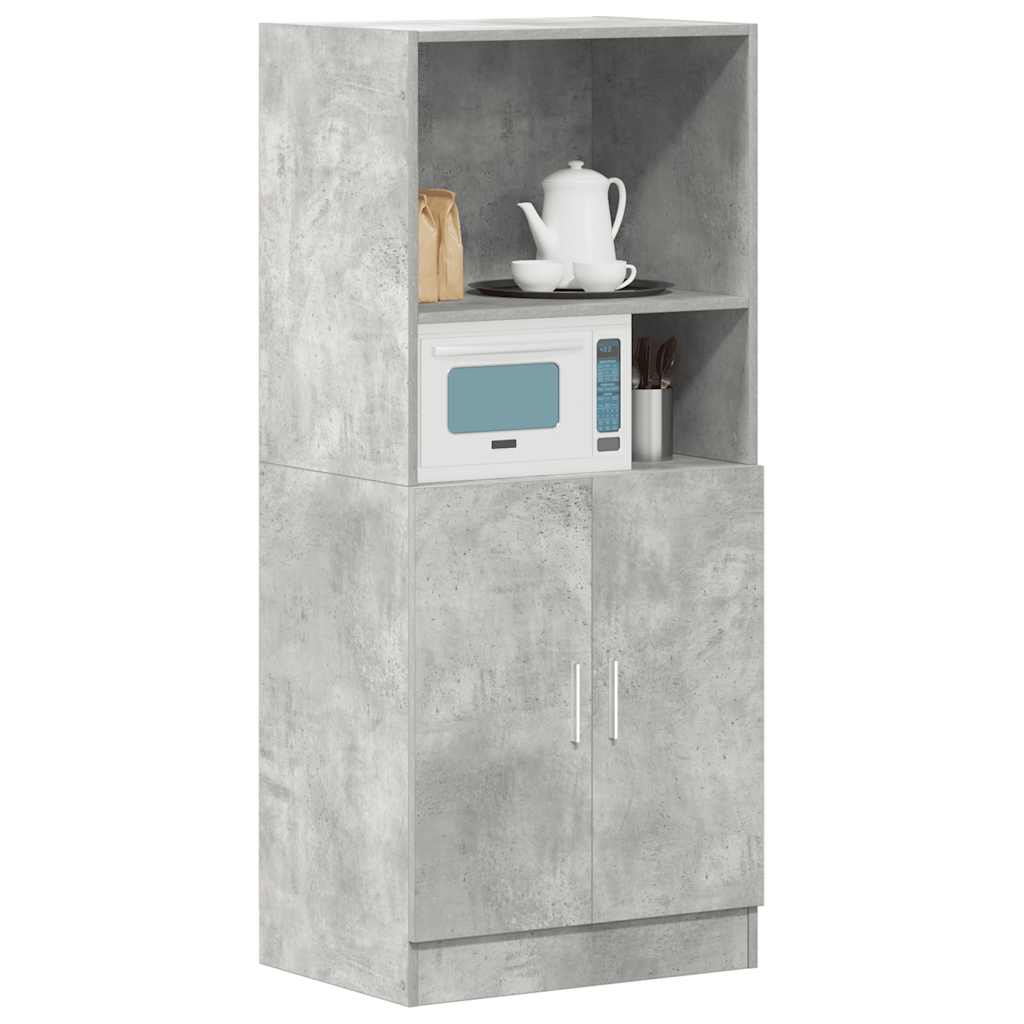 køkkenskab 57x41,5x131,5 cm konstrueret træ betongrå