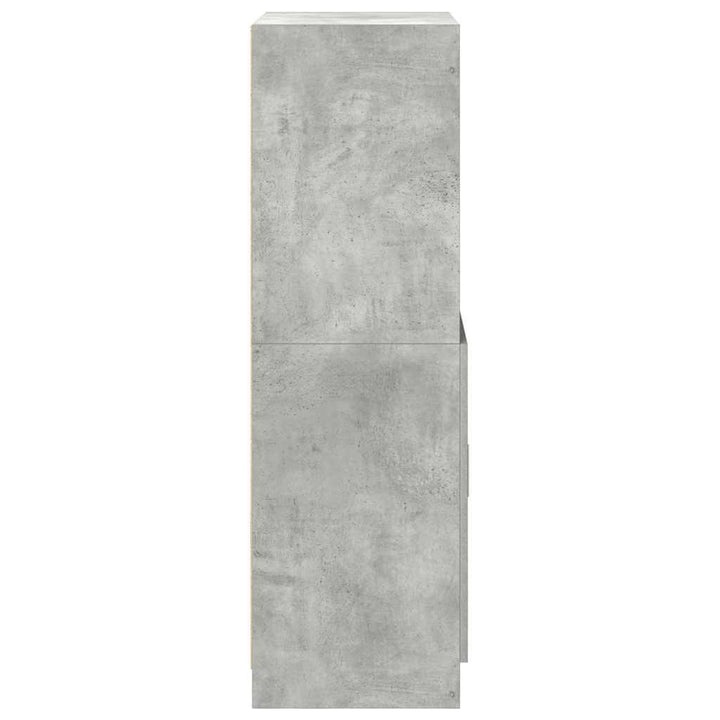 køkkenskab 57x41,5x131,5 cm konstrueret træ betongrå