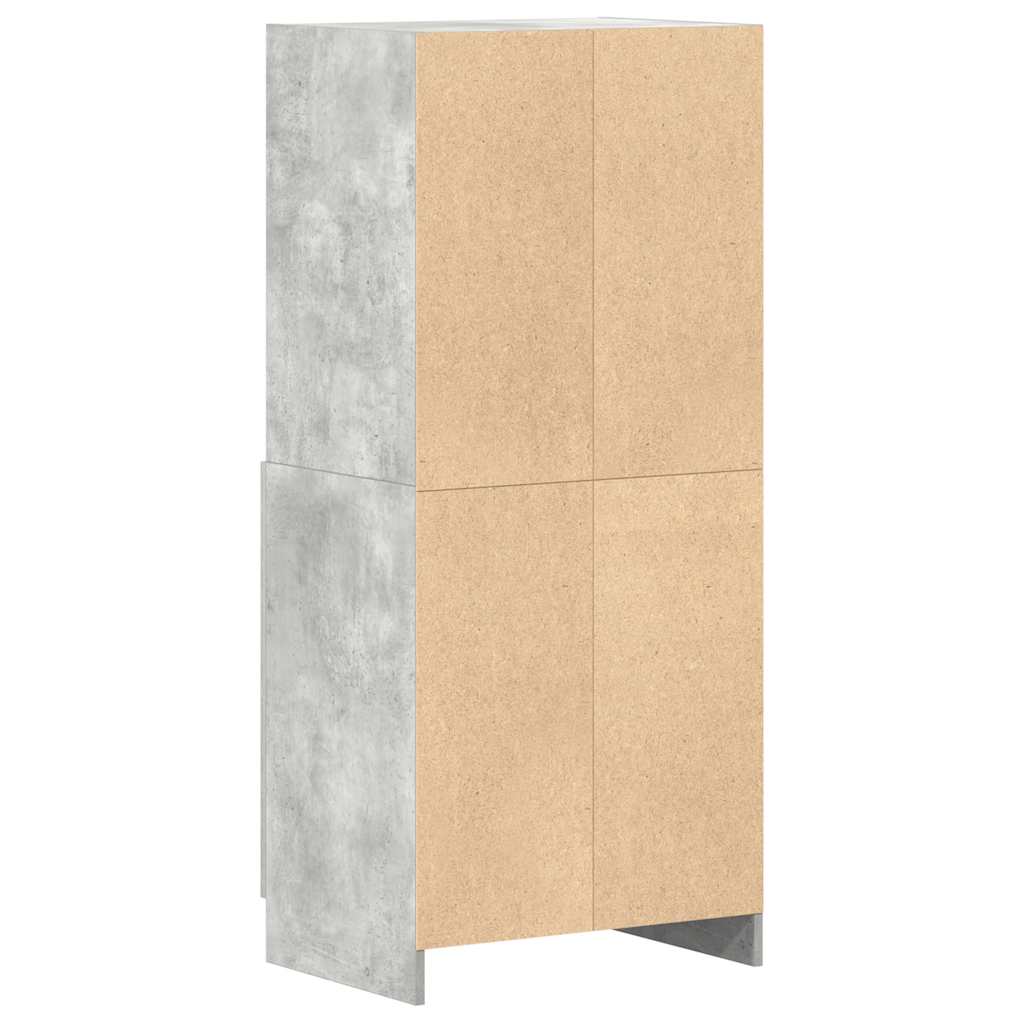 køkkenskab 57x41,5x131,5 cm konstrueret træ betongrå