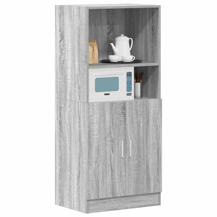 køkkenskab 57x41,5x131,5 cm konstrueret træ grå sonoma-eg
