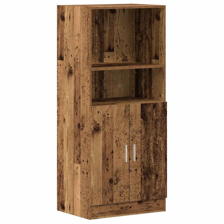 køkkenskab 57x41,5x131,5 cm konstrueret træ antikt træ