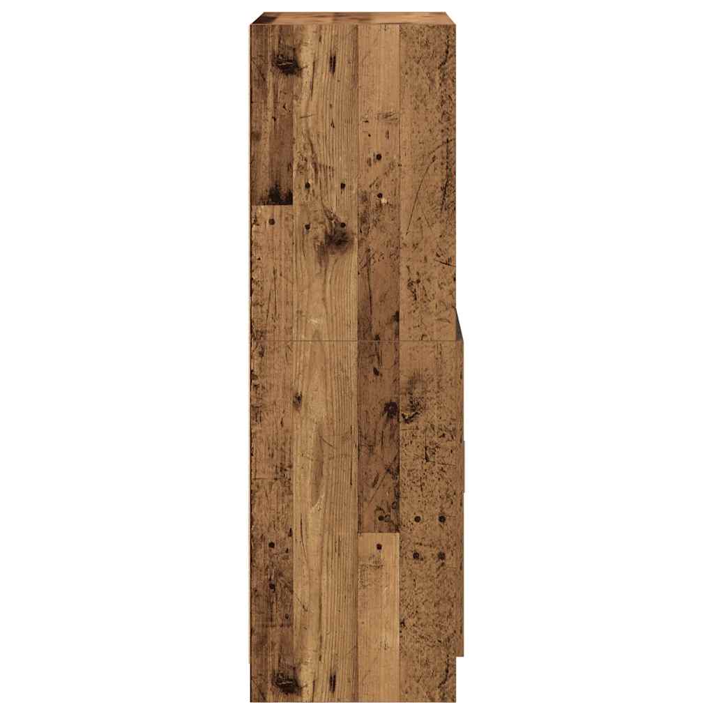 køkkenskab 57x41,5x131,5 cm konstrueret træ antikt træ