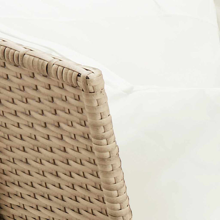 spisebordssæt til haven 4 dele med hynder polyrattan beige