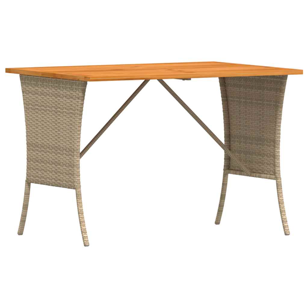 spisebordssæt til haven 3 dele med hynder polyrattan beige
