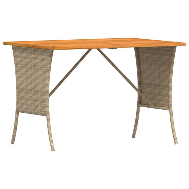 spisebordssæt til haven 3 dele med hynder polyrattan beige