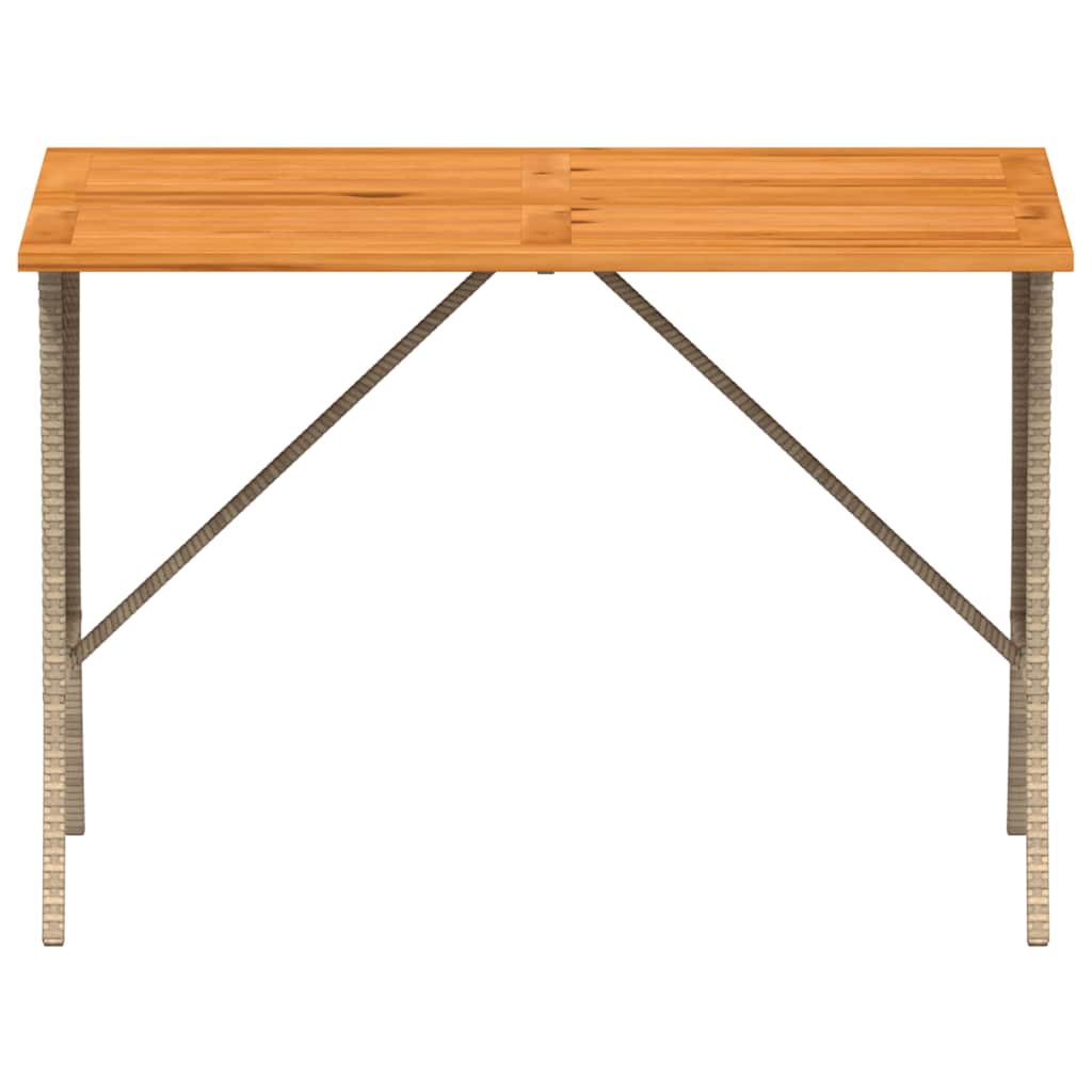 spisebordssæt til haven 3 dele med hynder polyrattan beige
