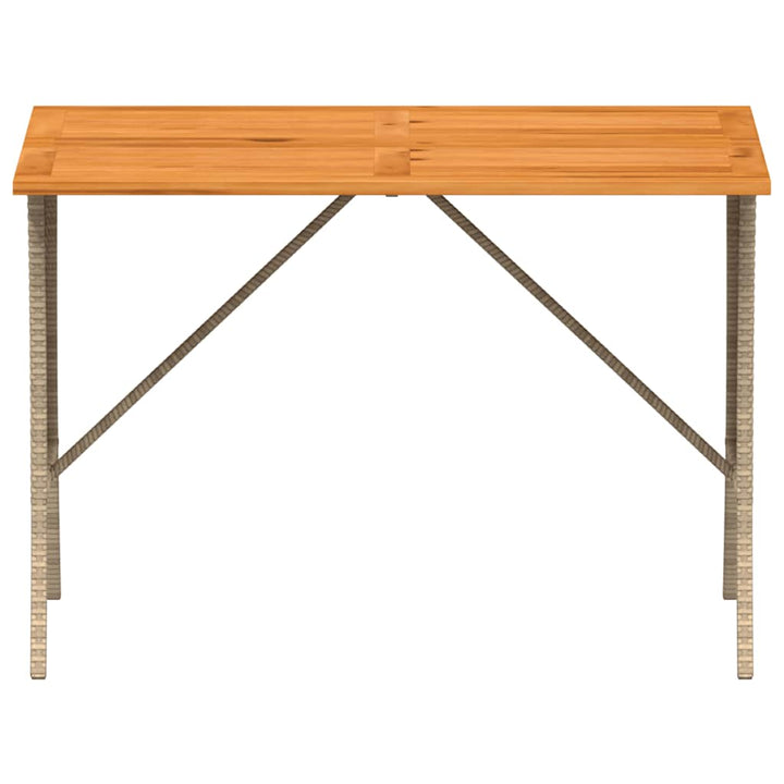 spisebordssæt til haven 3 dele med hynder polyrattan beige