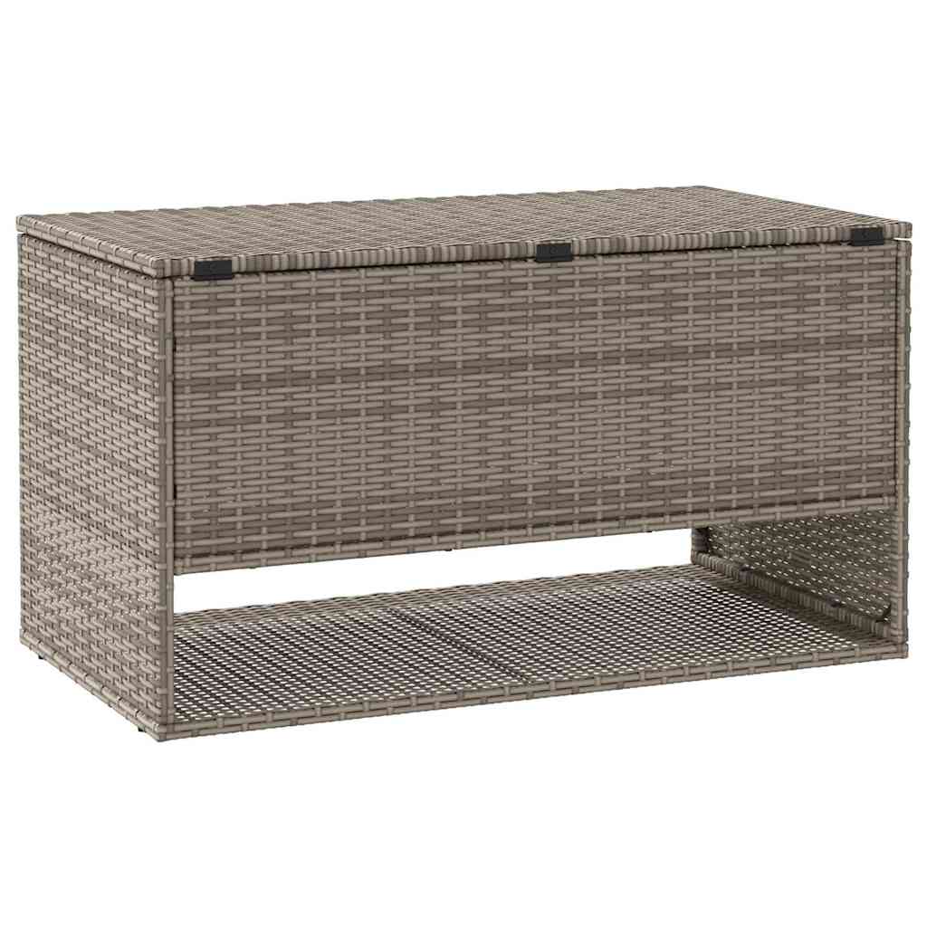 udendørs hyndeboks 100x55x55,5 cm polyrattan grå