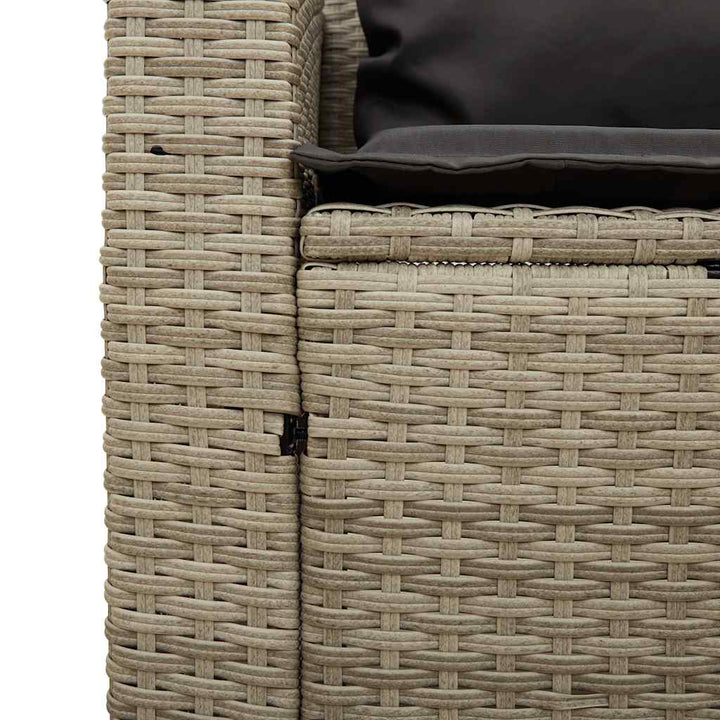 sofasæt til haven 5dele med hynder stabelbar polyrattan lysegrå
