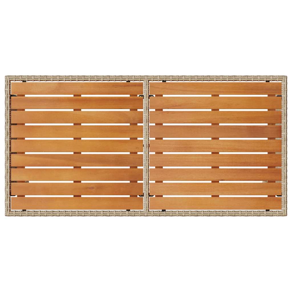 spisebordssæt til haven 3 dele med hynder polyrattan beige