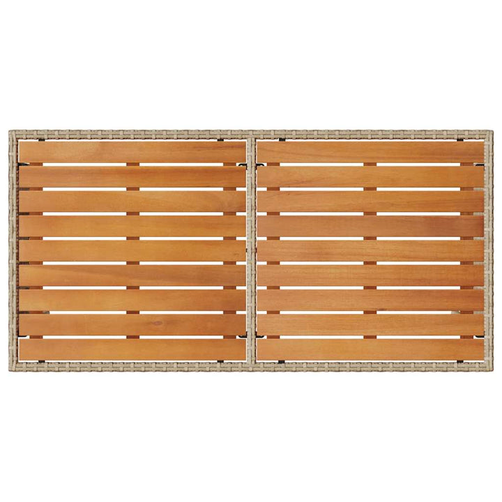 spisebordssæt til haven 3 dele med hynder polyrattan beige