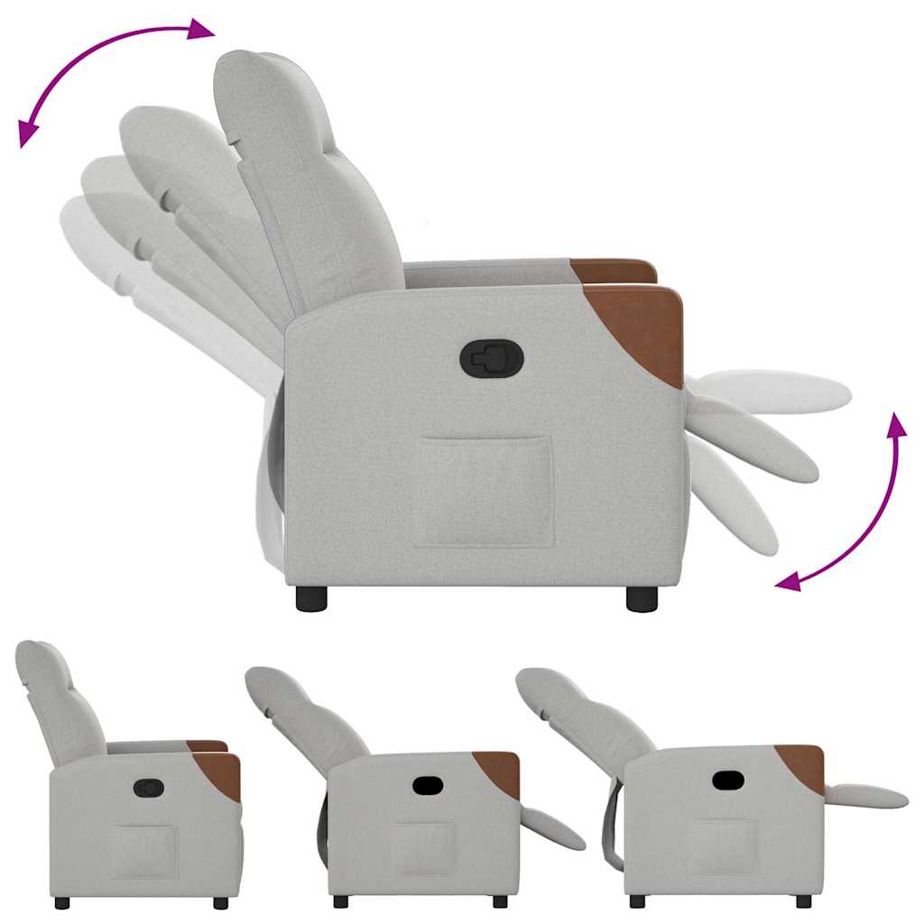 liggestol stof skygrå