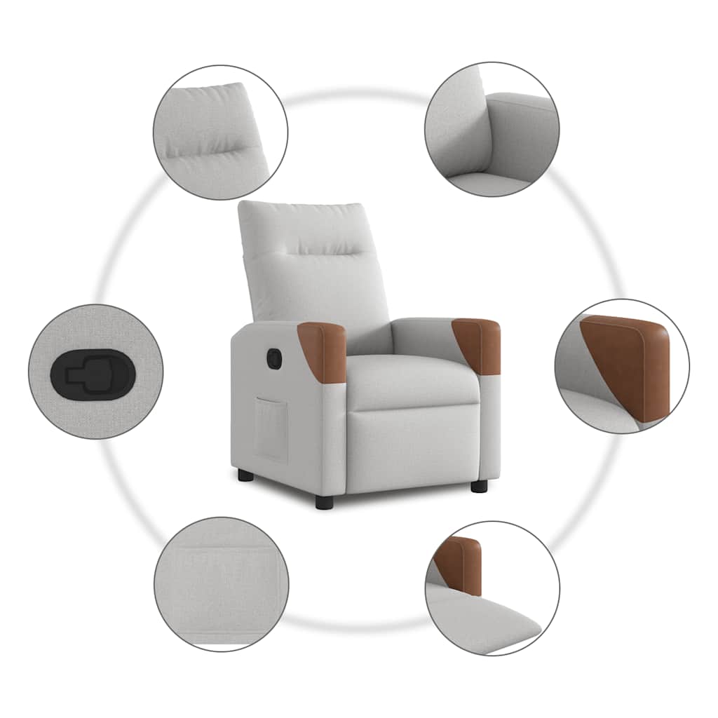 liggestol stof skygrå