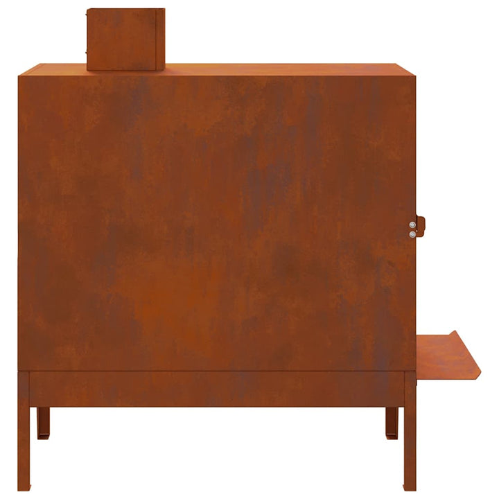 campingkomfur 35x50x60 cm cortenstål