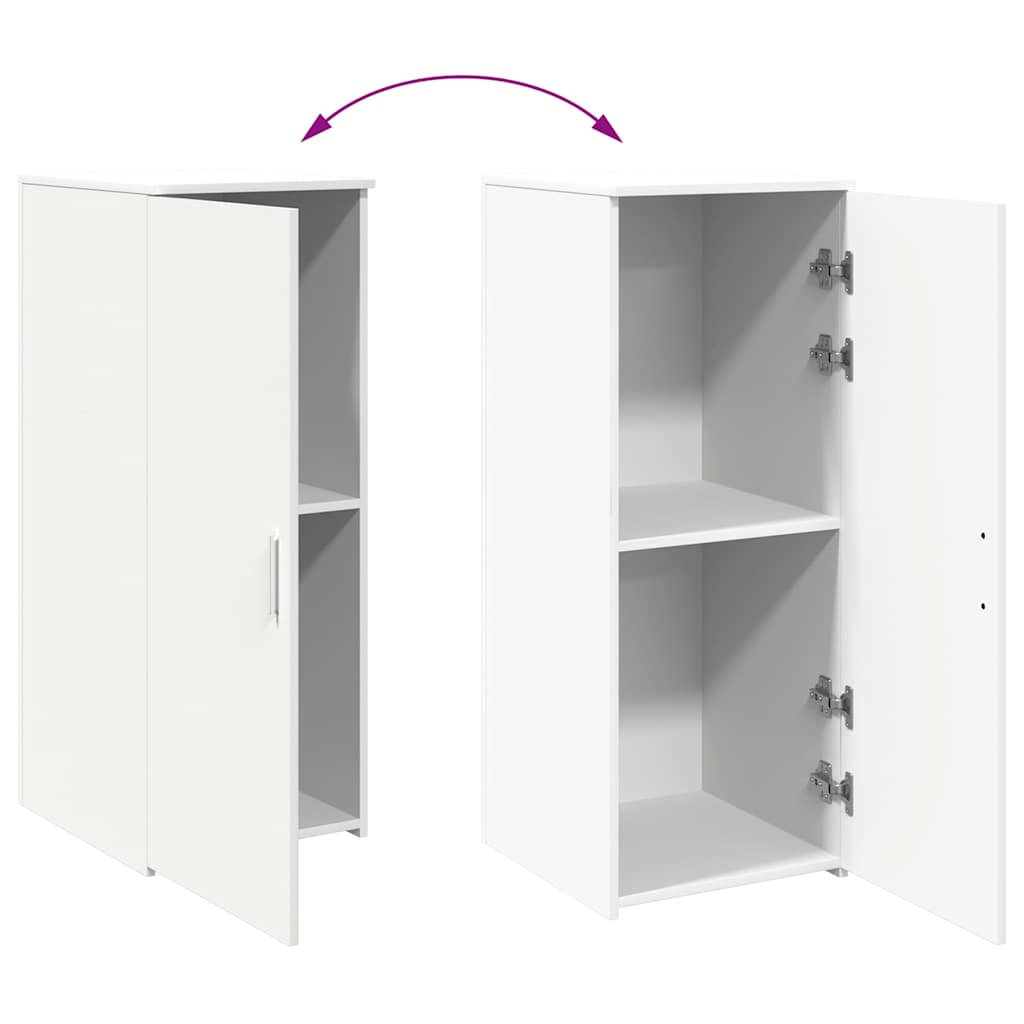 opbevaringsskab hvid 40x45x103,5 cm konstrueret træ