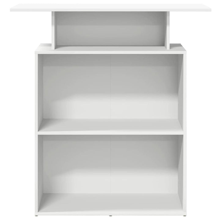 receptionsdisk hvid 100x40x104 cm konstrueret træ