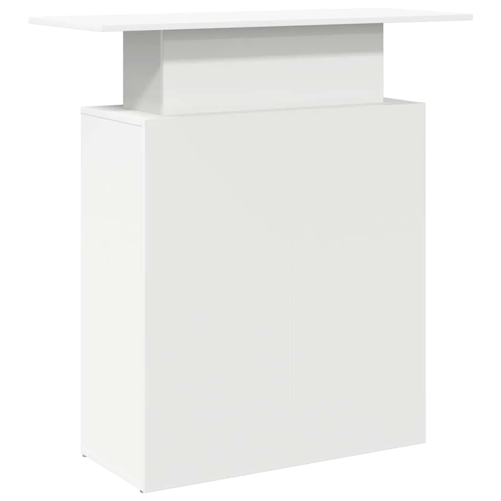 receptionsdisk hvid 100x40x104 cm konstrueret træ