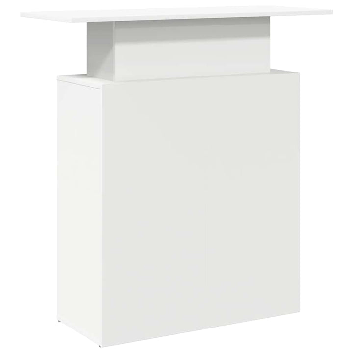 receptionsdisk hvid 100x40x104 cm konstrueret træ