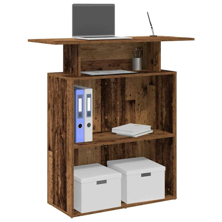 receptionsskranke 100x40x104 cm konstrueret træ antikt træ