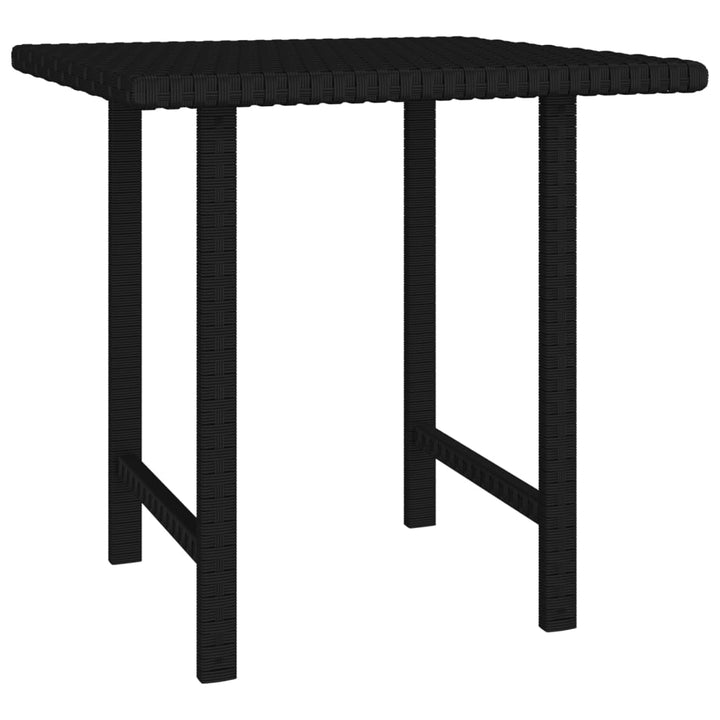 sideborde 3 stk. til haven polyrattan sort