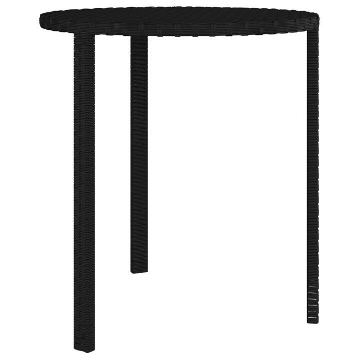 sideborde 3 stk. til haven polyrattan sort