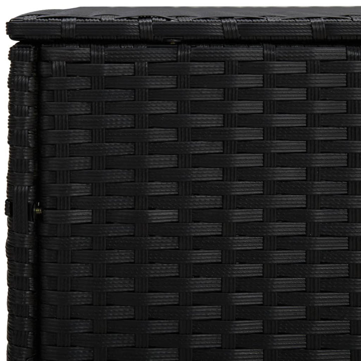 sideborde 3 stk. til haven polyrattan sort