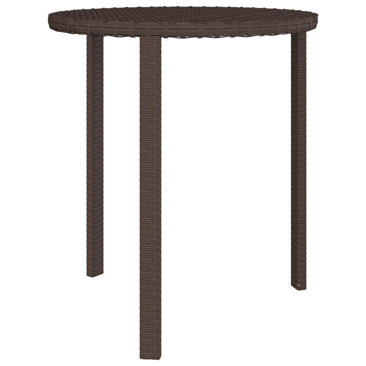 sideborde 3 stk. til haven polyrattan brun