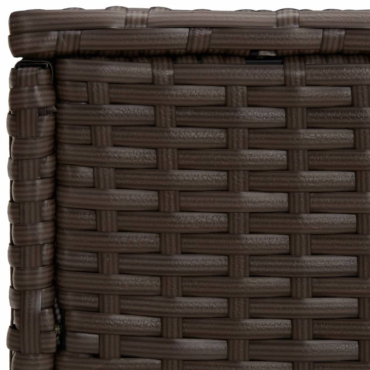sideborde 3 stk. til haven polyrattan brun
