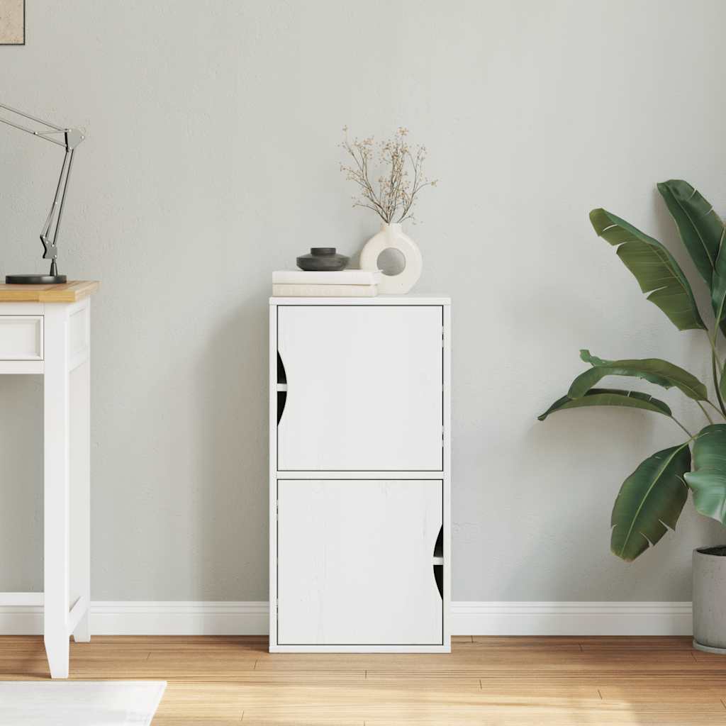 sideskab ODDA 40x24x79 cm massivt fyrretræ hvid