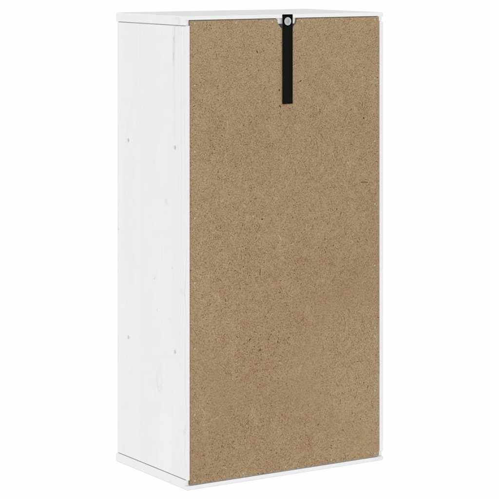 sideskab ODDA 40x24x79 cm massivt fyrretræ hvid