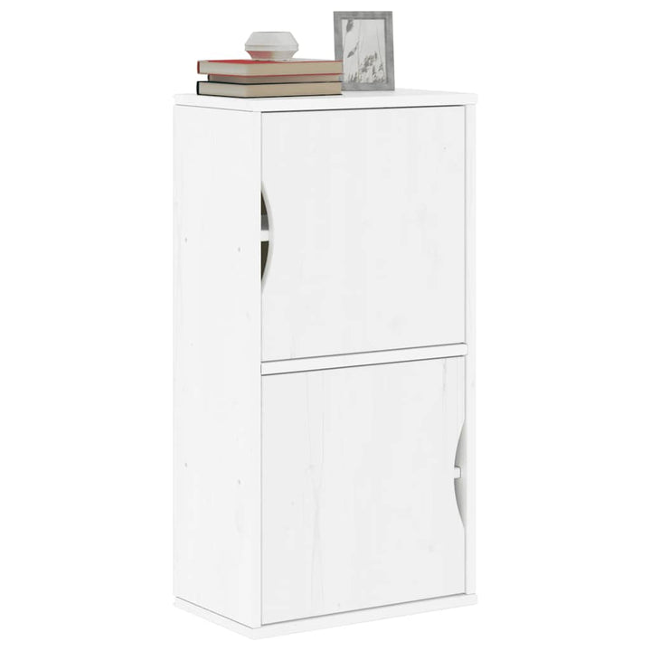 sideskab ODDA 40x24x79 cm massivt fyrretræ hvid