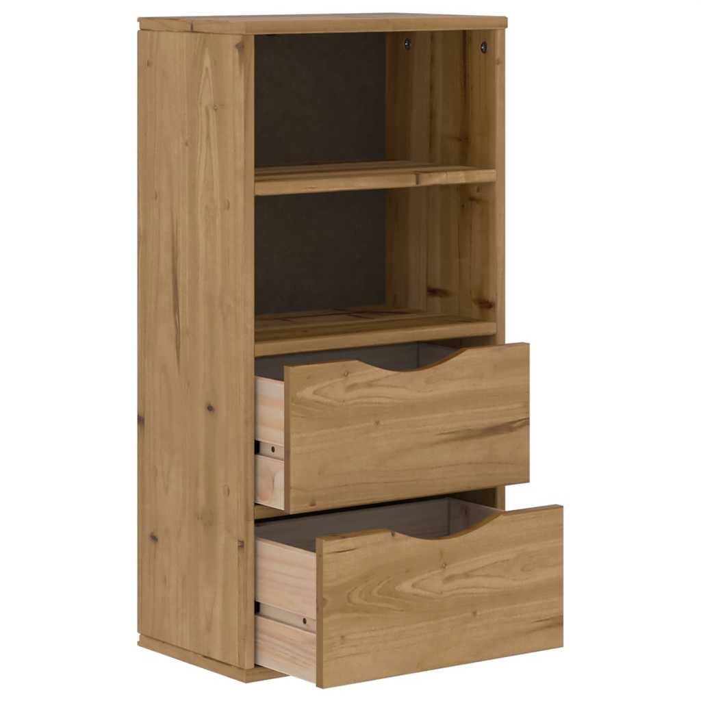 sideskab ODDA med skuffer 40x24x79 cm massivt fyrretræ