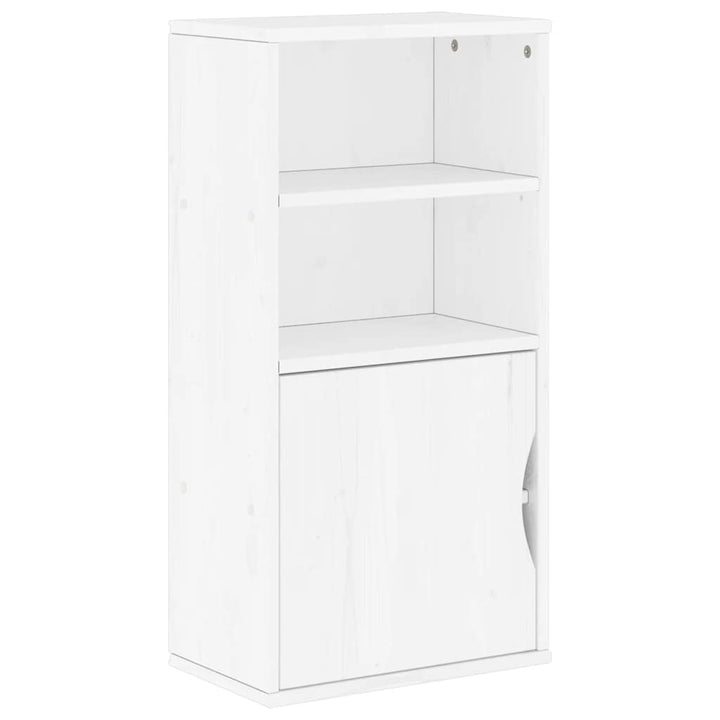 sideskab ODDA 40x24x79 cm massivt fyrretræ hvid