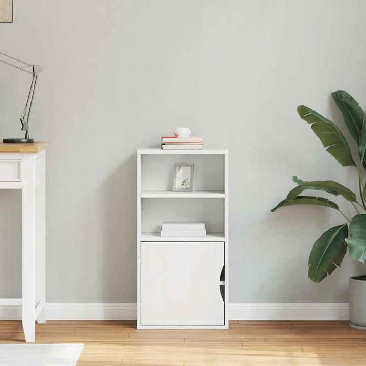 sideskab ODDA 40x24x79 cm massivt fyrretræ hvid