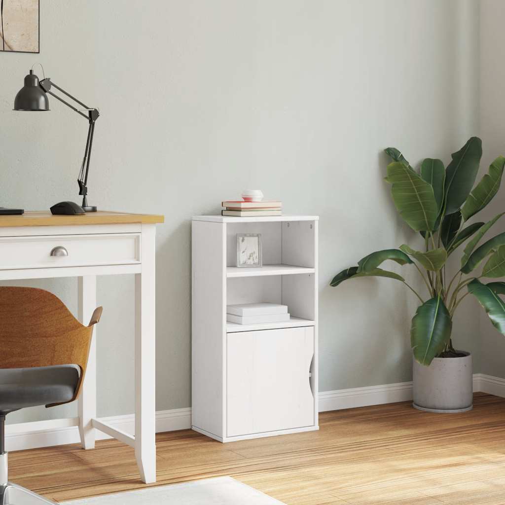 sideskab ODDA 40x24x79 cm massivt fyrretræ hvid