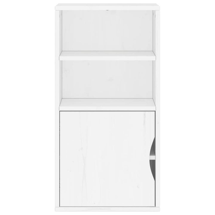 sideskab ODDA 40x24x79 cm massivt fyrretræ hvid