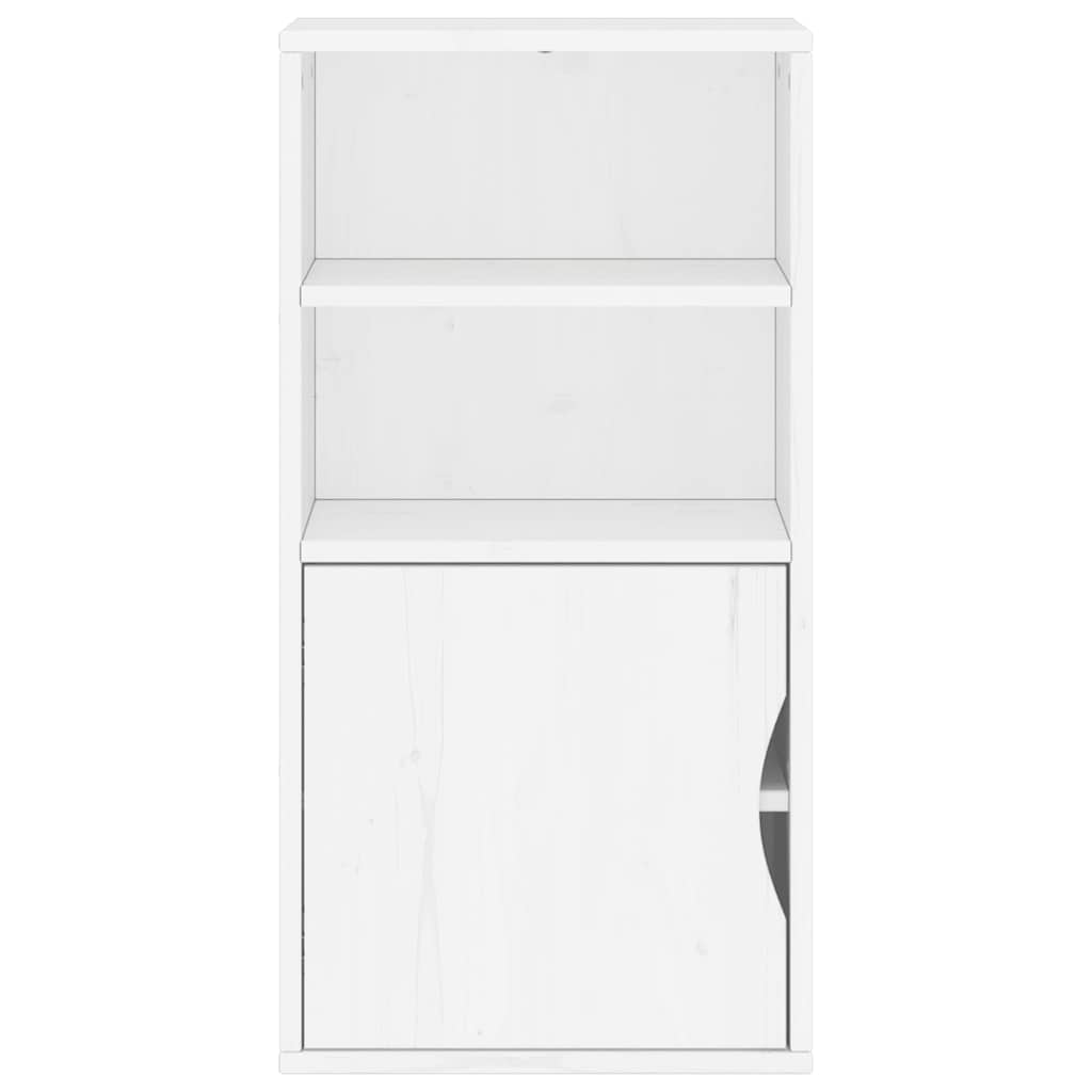 sideskab ODDA 40x24x79 cm massivt fyrretræ hvid