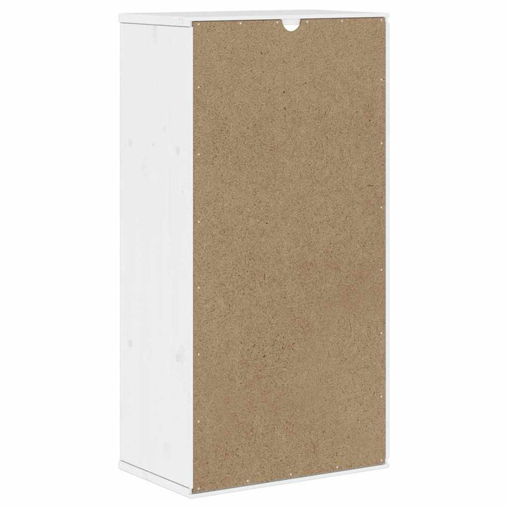 sideskab ODDA 40x24x79 cm massivt fyrretræ hvid