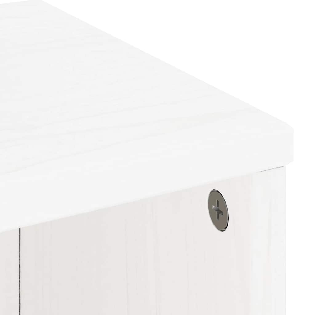 sideskab ODDA 40x24x79 cm massivt fyrretræ hvid